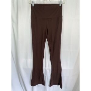 Lululemon Align Mini Flared High-Rise Ribbed Pant Sz 6 Brown 32"